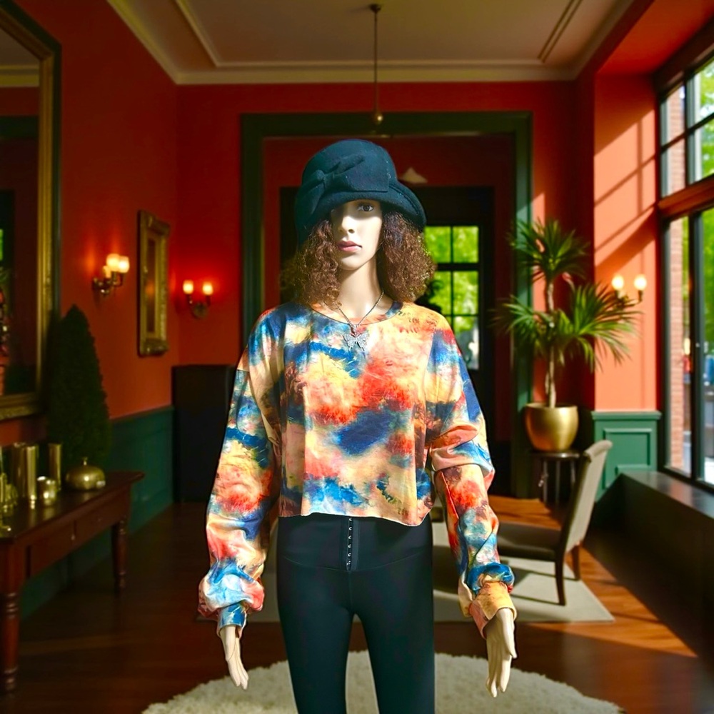 🧡Colorful Tie-Dye Cropped Top🧡